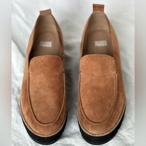 Eileen Fisher Caramel Suede Platform Loafer